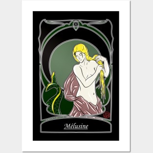 Melusine - folklore Poitou Alsace Bourgogne Posters and Art